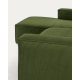 Kave Home BLOK 3-Seat Modular Sofa with Left Chaise, Corduroy, Green