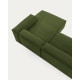 Kave Home Blok 3-Seat Modular Sofa with Right Chaise, Corduroy, Green