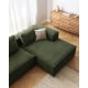 Kave Home Blok 3-Seat Modular Sofa with Right Chaise, Corduroy, Green