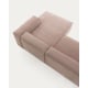 Kave Home Blok 3-Seat Modular Sofa with Right Chaise, Corduroy, Pink