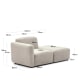 Kave Home Neom Armchair with Ottoman, Beige