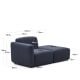 Kave Home Neom Armchair with Ottoman, Blue