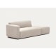 Kave Home Neom 2-Seat Modular Sofa with Ottoman, Beige