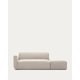 Kave Home Neom 2-Seat Modular Sofa with Ottoman, Beige