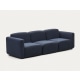 Kave Home Neom 3-Seat Modular Sofa, Blue