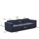 Kave Home Neom 3-Seat Modular Sofa, Blue