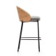 Kave Home Eamy Bar Stool, Grey & Natural, 65cm