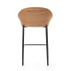 Kave Home EAMY Bar Stool, Grey & Natural, 65cm