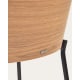 Kave Home EAMY Bar Stool, Grey & Natural, 65cm