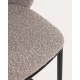 Kave Home Ciselia Shearling Bar Stool, Grey, 77cm