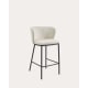 Kave Home CISELIA Shearling Bar Stool, White, 65cm