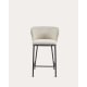 Kave Home CISELIA Shearling Bar Stool, White, 65cm