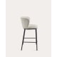 Kave Home Ciselia Shearling Bar Stool, White, 65cm