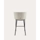 Kave Home CISELIA Shearling Bar Stool, White, 65cm