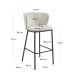 Kave Home CISELIA Shearling Bar Stool, White, 65cm