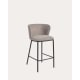 Kave Home Ciselia Chenille Bar Stool, Brown, 65cm