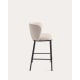 Kave Home Ciselia Chenille Bar Stool, Beige, 65cm