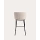 Kave Home Ciselia Chenille Bar Stool, Beige