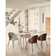 Kave Home Eamy Dining Chair, Light Brown & Wenge