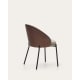 Kave Home Eamy Dining Chair, Light Brown & Wenge