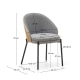 Kave Home EAMY Dining Chair, Grey & Natural