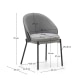 Kave Home Eamy Dining Chair, Grey & Black