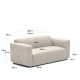 Kave Home Neom Modular 2-Seat Sofa, 188cm, Beige