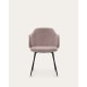 Kave Home YUNIA Corduroy Dining Chair, Pink