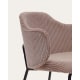 Kave Home YUNIA Corduroy Dining Chair, Pink