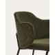 Kave Home Yunia Corduroy Dining Chair, Green