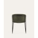 Kave Home Runnie Corduroy Dining Chair, Dark Green