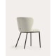 Kave Home Ciselia Boucle Dining Chair, White
