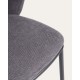 Kave Home Ciselia Chenille Dining Chair, Dark Grey