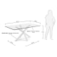 Kave Home ARGO Dining Table, Clear & White, 2m