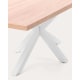 Kave Home Argo Dining Table, Natural & White, 1.8m