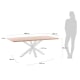 Kave Home Argo Dining Table, Natural & White, 1.8m