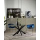 Kave Home Argo Dining Table, Clear & Black, 1.5m