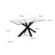 Kave Home Argo Dining Table, Clear & Black, 1.5m