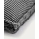 Kave Home Blok Corduroy Rectangle Cushion, Grey, 60x40cm