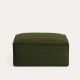 Kave Home BLOK Ottoman, Corduroy, Green