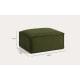 Kave Home BLOK Ottoman, Corduroy, Green