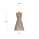 Kave Home Crista Jute Pendant Light Shade, 25x25x41cm