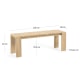 Kave Home Victoire Outdoor Solid Teak Wood Bench, 135cm