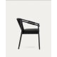 Kave Home Xelida Outdoor Dining Chair, Black, Set of 4