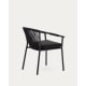 Kave Home Xelida Outdoor Dining Chair, Black, Set of 4