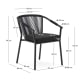 Kave Home Xelida Outdoor Dining Chair, Black, Set of 4