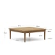 Kave Home Portitxol Solid Teak Wood Coffee Table