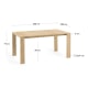 Kave Home Victoire Solid Teak Wood Dining Table, 200cm