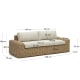 Kave Home Portlligat Outdoor 3-Seat Sofa