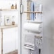 KitchenShop Essentia Magnetic Storage Side Rack, White